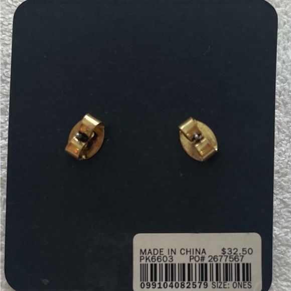 J Crew earrings. Pink/bronze. Posts - Picture 4 of 4